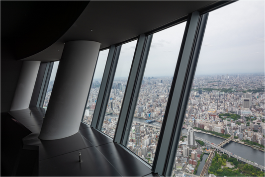 Architectural: Looking down on the city